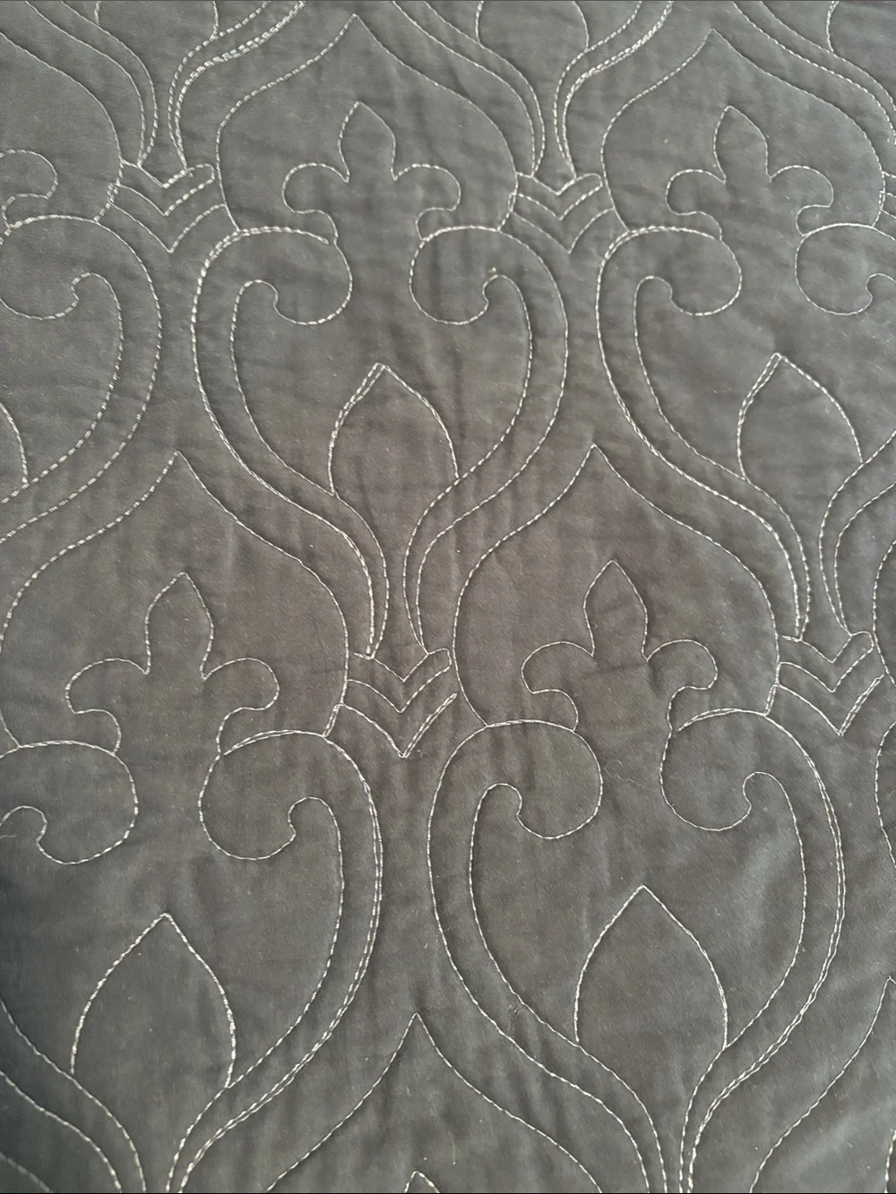 Deluxe Pottery Barn Duvet with Navy Quilted Coverlet with Paisley Shams